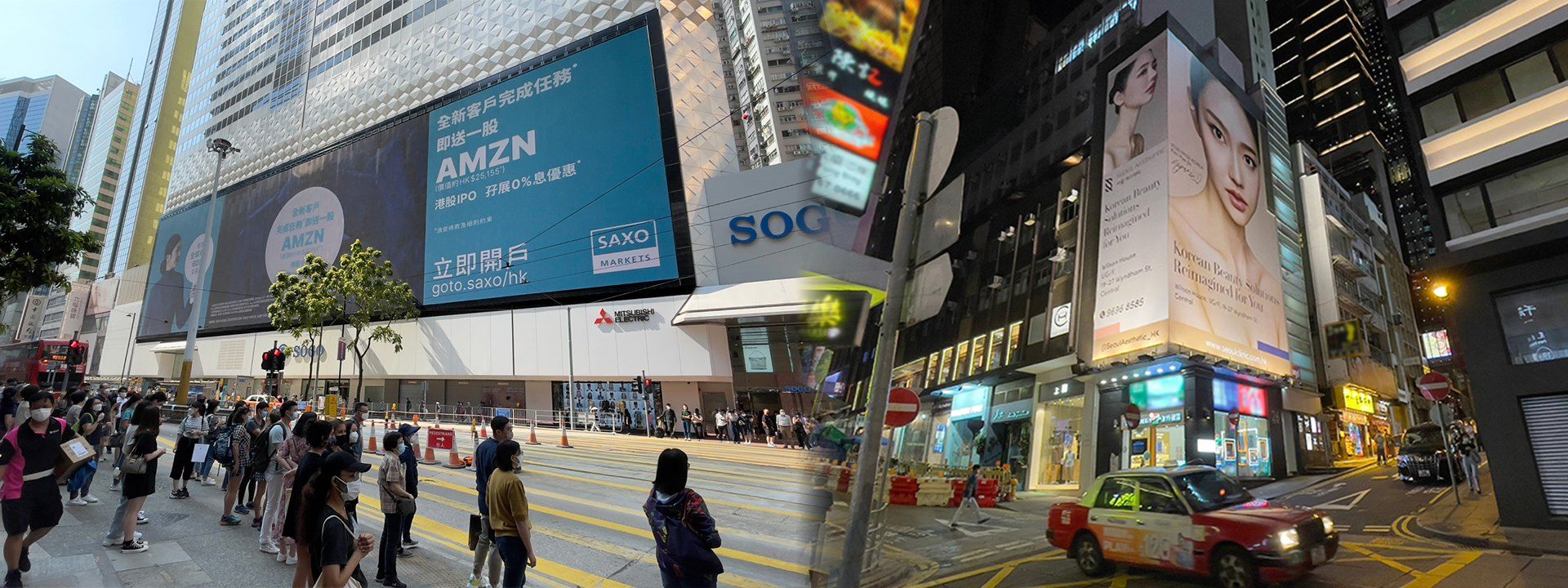 Causeway Bay outdoor advertising — Sogo LED Wall and street-level OOH in Hong Kong