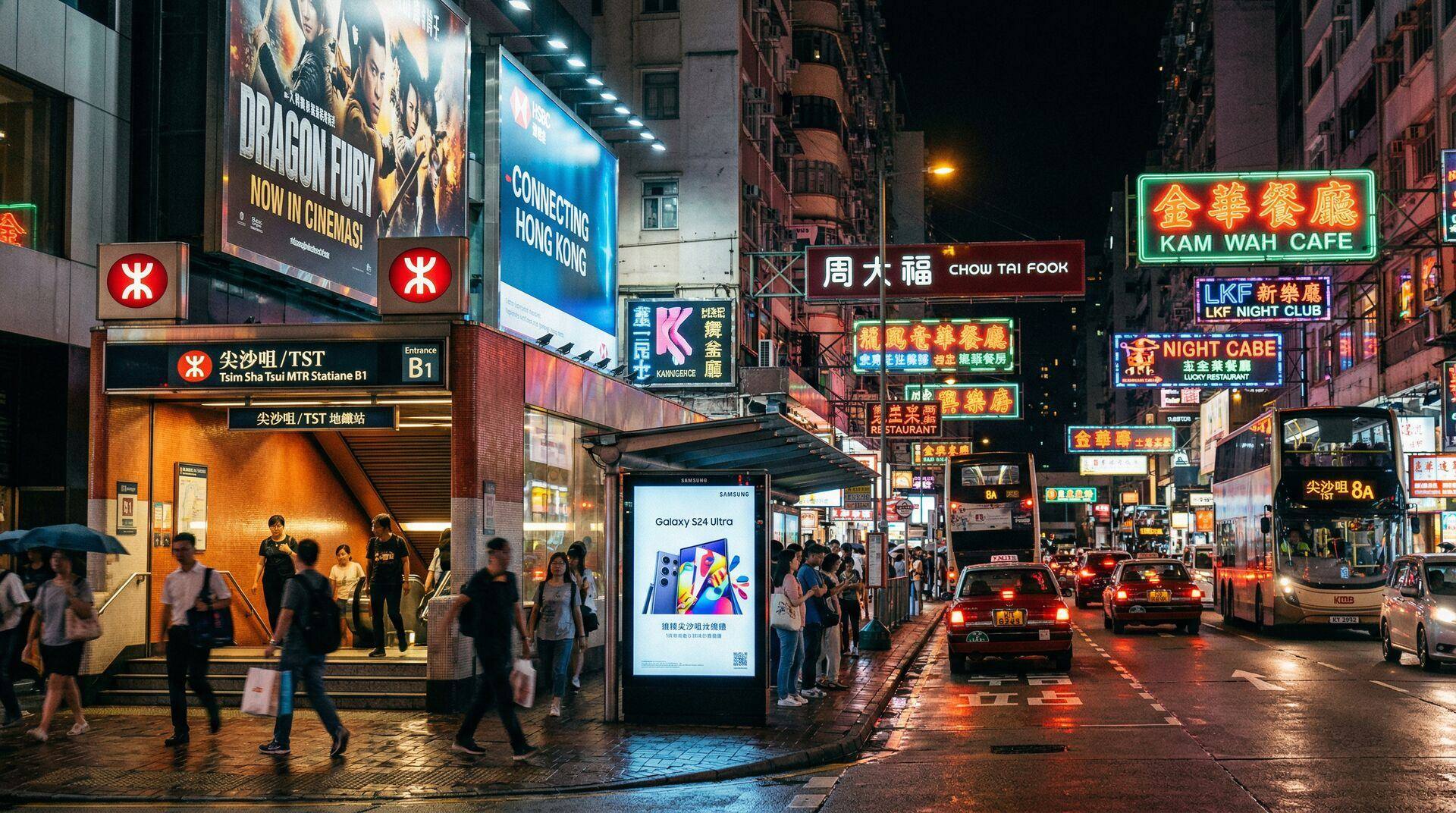 Hong Kong out-of-home advertising network